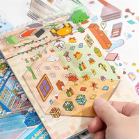 22 autocollants par paquet, collection d'autocollants miniatures pour diorama : matériaux pour la création de maisons 3D et le journaling, autocollants éducatifs