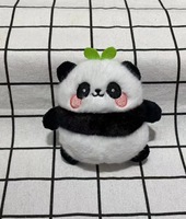Porte-clés en peluche suspendu Panda mignon Porte-clés en alliage souple et décoration suspendue inspirée du panda géant