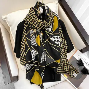 2022 Luxury Head Scarfs Wraps Shawl Muslim Hijabs for Ladies Cotton Linen Vicose Summer Hair Foularb Chal