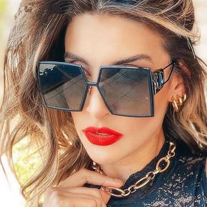 Gafas de Sol de Moda Vintage 2020 para Mujer, Gafas de Sol Negras Extra Grandes con Protección UV400, Montura Cuadrada Grande - Product Image 2