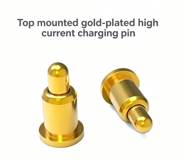 Top Mounted Pogo Pin Contact signal Pin Spring Pin Connector High Current Charging Top Pin Pogo Pin Conductive Gold Plating