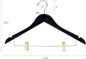 <span class=keywords><strong>Pantalones</strong></span> vaqueros de lujo con logotipo personalizado, perchas de ropa de piel, Clips para ropa, perchas de plástico negras, doradas, plateadas y doradas para tienda de ropa - Product Image 4