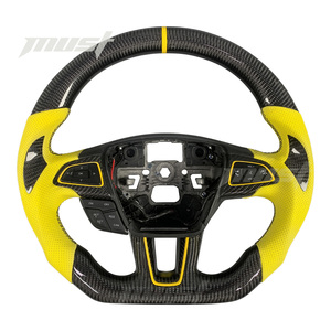 Volant sport personnalisé en fibre de carbone pour Ford <span class=keywords><strong>Focus</strong></span> MK3 <span class=keywords><strong>ST</strong></span> RS, troisième génération, berline 2015-2018, amélioration de l'intérieur de la voiture - Product Image 1