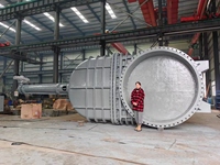 Vanne de coupure à bride en fonte ductile électrique/manuelle pour gaz, isolation de pipeline industriel, grande ouverture