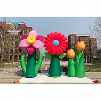 Fleurs de plantes gonflables personnalisées Aero, fleur publicitaire gonflable bon marché pour la décoration extérieure