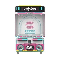 Machine à griffes double poste avec grand espace de rangement, design adapté aux enfants pour la distribution interactive de jouets mystères