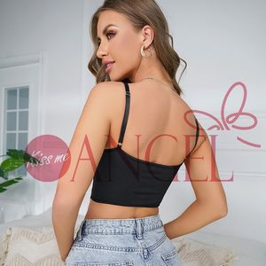 KISS ME ANGEL elegante nueva ropa interior negra con envoltura <span class=keywords><strong>de</strong></span> pecho para mujer con tirantes transparentes <span class=keywords><strong>de</strong></span> encaje sexy camiseta sin mangas sexy - Product Image 6