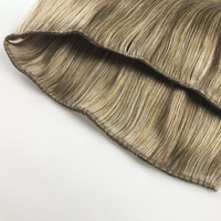 Extensions de cheveux naturels indiens de qualité supérieure, type M, suture Genius Weft, couleur invisible, fine, personnalisable