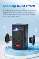 Mini projecteur portable C900, système Android, lampe LED, batterie externe, WiFi, haut-parleur pour utilisation en home cinéma