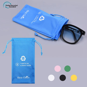Eastsunshine Hot Sale OEM Aanpasbaar Logo Microvezel Gerecycled Brillendoekje Hoge Kwaliteit Trekkoord RPET Zonnebrillen Etui - Product Image 1