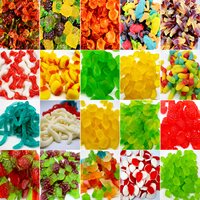 Bonbons gélifiés aux fruits mélangés en gros, variés, sucrés, doux, halal, personnalisables, OEM, marque privée, TIK TOK