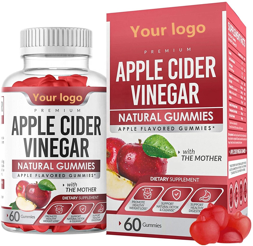 OEM supplement Vegan Apple Cider Vinegar Slimming Gummies Apple Cider Vinegar Gummy Helps With Detox Cleanse 60 Count