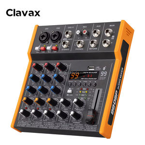 CLAVAX CLMC-R4 R6 Mini 4 6 kanallı ses mikseri karıştırma konsolu + 48V destek MP3/PC USB 5.0 Bluetooth 99 DSP etkileri - Product Image 1