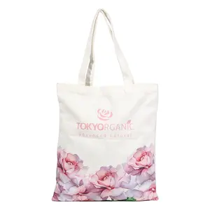 Eco Vriendelijke Digital Printing Grote Tote Canvas Boodschappentassen Met Logo