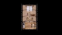 Tente de safari de luxe africaine à double étage Kawagebo Kamp (KK) avec revêtement en PVDF, idéale pour le glamping, dotée d'un loft, d'une chambre et d'un salon