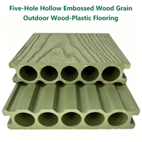 Plancher composite WPC creux à 5 cavités pour extérieur, surface lisse, 140x30mm, longueur personnalisée, plusieurs couleurs, résistant à l'humidité, pour jardin