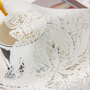 Tovaglia Rotonda in Pizzo Vintage Francese, <span class=keywords><strong>Elegante</strong></span> <span class=keywords><strong>Copritavolo</strong></span> con Ricami Floreali per Matrimoni, Sale da Pranzo, Feste e Decorazioni per la Casa - Product Image 3
