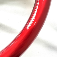 Volant de course Deluxon Drift Rally, diamètre 350 mm, déport 70 mm, rayons en alliage d'aluminium chromé, 3 roues rouges en ABS, 1,4 kg, pour voitures de course et rallyes