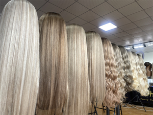 2025 SHY nouveau client couleur HD13 * 5 dentelle bonnet perruque simple noeud cendré blond haute densité longue longueur partie centrale - Product Image 5