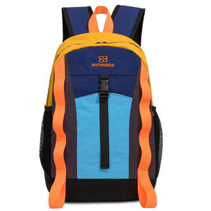 Sac à dos en nylon color-block tendance style coréen 2026 avec bretelles courbées grande capacité pour enfants du primaire - Product Image 6