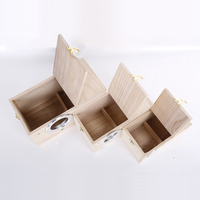 Perroquet en bois naturel cage à oiseaux nid d'élevage boîte d'accouplement calopsitte maison d'oiseau pour l'extérieur avec perchoir