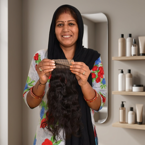 Wholesale 100% <b>Cheap</b> Price Indian Tangle Free Human Hair 5*5 Closure Wavy Weave One Donor Raw Virgin Unprocessed Human Hair - Product Image 1