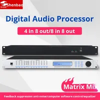 Processeur audio numérique Shenbao Modèle 1 8 entrées 8 sorties, égaliseur d'effets pour enceintes Line Array de scène professionnelles