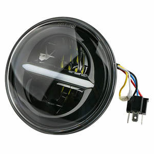 Iluminación Automotriz, Faro LED H4 de 5.75 Pulgadas y 40W, Luz Diurna DRL, Señal de Giro Amarilla y Blanca, Impermeable IP67, Bombilla de 12V - Product Image 2