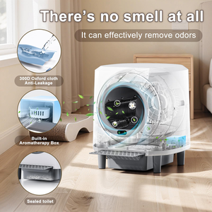 8L Automatic Litter Box Fully Enclosed Toilet <b>Electronic</b> Pet <b>Smart</b> Bedpan With Poop Bags Supplies - Product Image 3