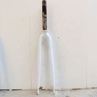 Fourche de vélo de route 700C, tube droit de 28,6 mm avec filetage, fourches à disque en acier, fourches rigides