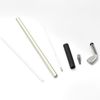 Ensemble de stylos à bille en métal mini club créatif 3 en 1 de qualité supérieure, largeur d'écriture de 0,7 mm, logo personnalisé, cadeau de bureau
