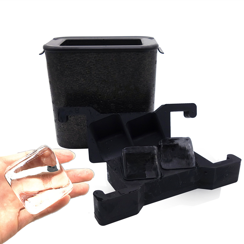 Machine à glaçons transparente 2 cubes