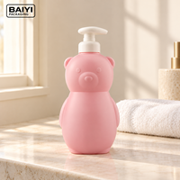 Bouteilles vides roses de 750 ml pour soins personnels, flacon pompe en PE mat, couleur, capacité et épaisseur personnalisables pour l'emballage de gel douche