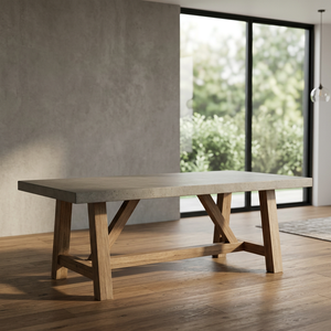 Mesa de Comedor Rectangular de Hormigón FGRC Moderna y Lujosa, Impermeable, para Jardín, Patio, Muebles de Comedor para Exteriores - Product Image 6