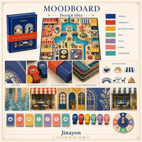 Jeu de société de planification de canaux européens personnalisé, jeu de stratégie de café en carton couleur pour les éditeurs