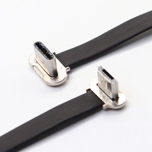 Câble USB C FPC plat, fin et flexible, à angle droit, <span class=keywords><strong>court</strong></span>, pour FPV, USB 3.1 Type C, prix usine, OEM - Product Image 1
