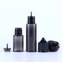 Bouteilles en plastique PET V3 transparentes noires pour liquides, jus, 3oz 10ml 30ml 60ml 100ml, flacon compte-gouttes compressible pour gouttes oculaires