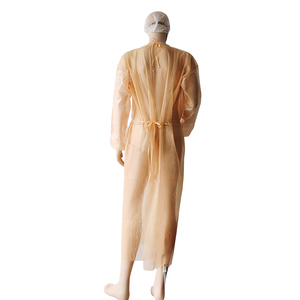 Robes de <span class=keywords><strong>visiteur</strong></span> non stériles à <span class=keywords><strong>usage</strong></span> <span class=keywords><strong>unique</strong></span> avec revêtement PE sur le devant et les bras, Robes d'isolement premium avec revêtement PE, Couvertures jetables anti-liquide - Product Image 6