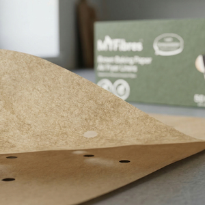 Papel de hornear europeo para freidora de aire, 22 x 22 cm, 50 unidades, papel pergamino antiadherente, desechable y resistente a la grasa - Product Image 3