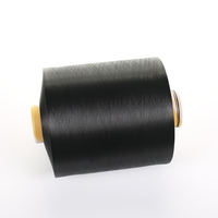 Fil texturé 100 % polyester noir intense teint en masse, semi-terne DTY 100/36