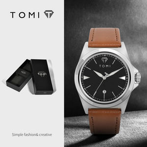 นาฬิกาข้อมือควอตซ์ <span class=keywords><strong>TOMI</strong></span> T041 ดีไซน์เรียบง่ายสำหรับผู้ชาย สายหนัง หน้าปัดกระจก <span class=keywords><strong>ราคา</strong></span>โรงงาน นาฬิกาแฟชั่นสำหรับผู้ชาย - Product Image 1