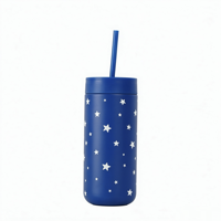 Bouteille Sippi 16oz 500ml, gobelet personnalisé avec revêtement en poudre, en acier inoxydable, double isolation, tasse à café pour boissons chaudes