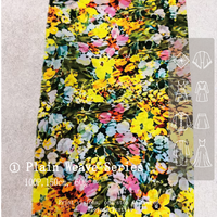 Tissu en crêpe de Chine à imprimé floral aquarelle, best-seller, résistant aux plis, respirant, bon tombé, pour vêtements féminins