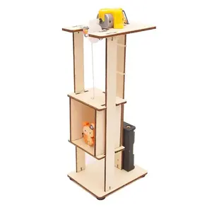 Assemble DIY Electric Elevator Lift Toys Handmade Science Technology for Kids Student Physical Learning