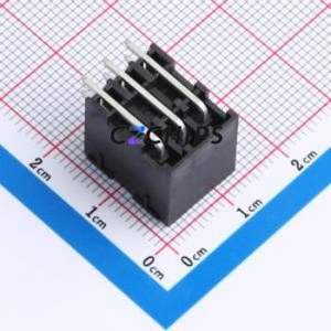 DB2ERHB-3.81-2*3P-BK Plug-in Terminal Block Bent Lead Through Hole,P=3.81mm Board-to-Board / Socket - Closed 2x3P 3.81mm Black - Product Image 2