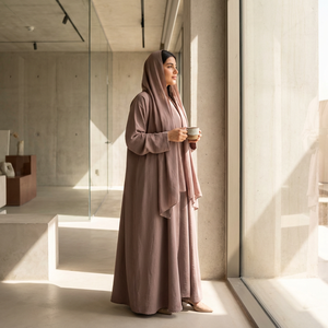 Abaya ouverte personnalisée, robes traditionnelles musulmanes, vêtements islamiques modestes pour femmes, conçus sur mesure - Product Image 3
