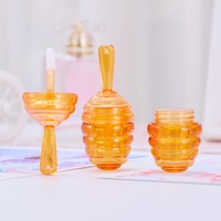 Pots à miel en plastique transparent coloré de 9 ml, contenants vides pour baume à lèvres, tubes de brillant à lèvres mignons et colorés pour enfants