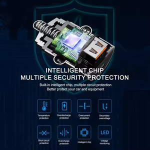 快速充电100w 66W 30W Pd迷你适配器Usb C型Qc3.0双端口通用点烟器2端口移动汽车充电器 - Product Image 5