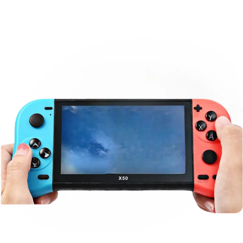 New Arrival X50 Handheld Game Player 5.1 inch H-D Screen 8GB Retro Video Game Console Built in 6800+ Games Support TV Output