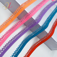 Bande de dentelle élastique picot colorée en nylon pour accessoires de couture DIY et vêtements